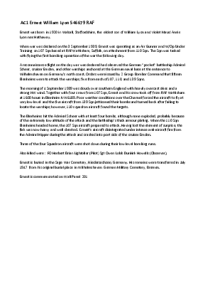 A preview of a PDF biography for Lyon, Ernest William